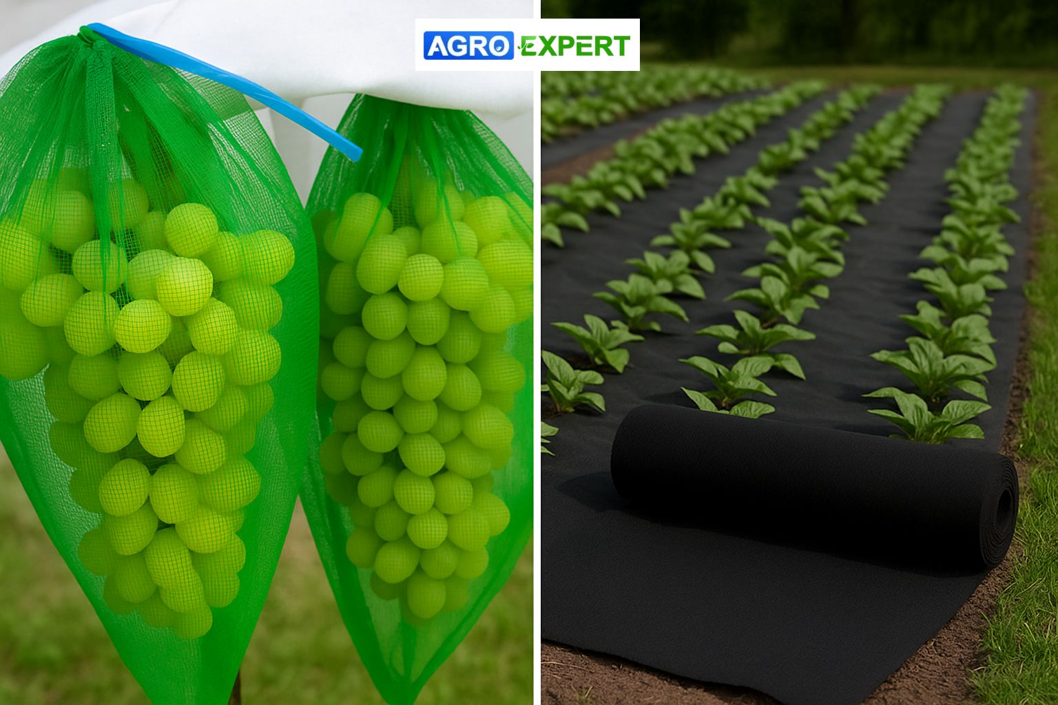 Садовая сетка и черное агроволокно от AGROEXPERT: надежное решение для вашего участка