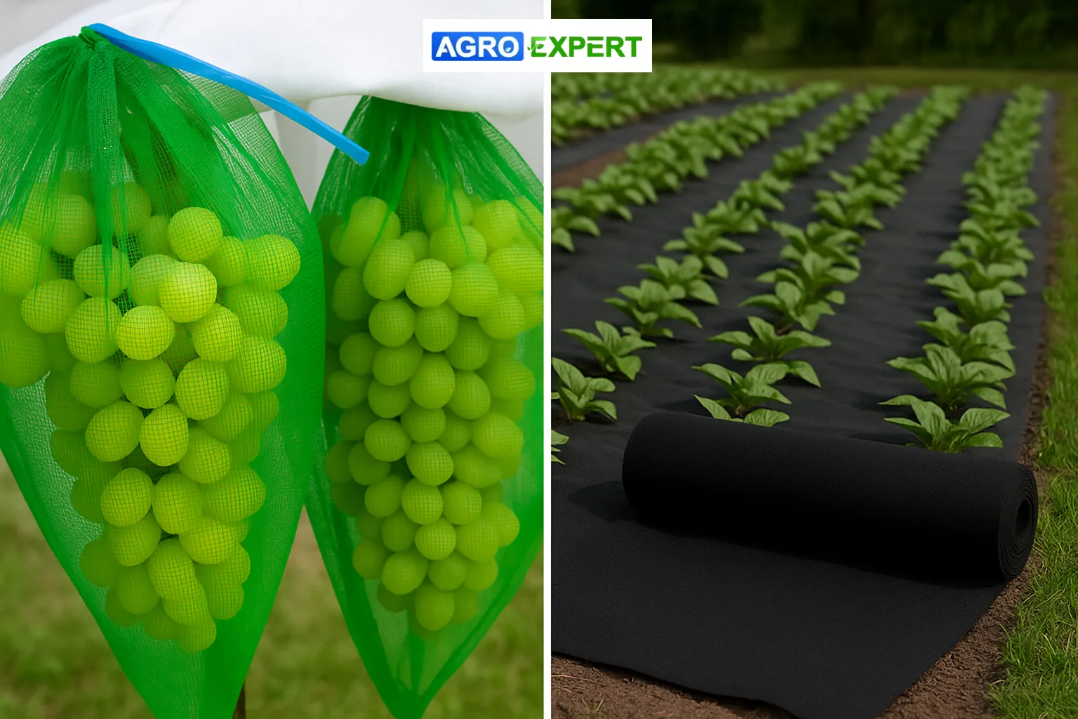 Садовая сетка и черное агроволокно от AGROEXPERT: надежное решение для вашего участка