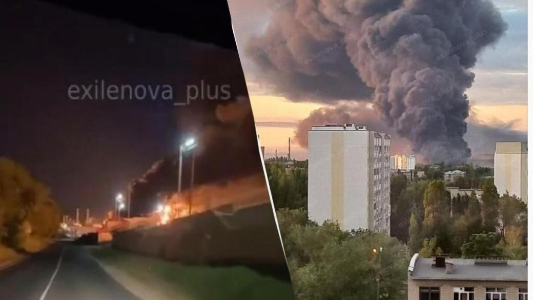 У російському Саратові пожежа на НПЗ після атаки дронів