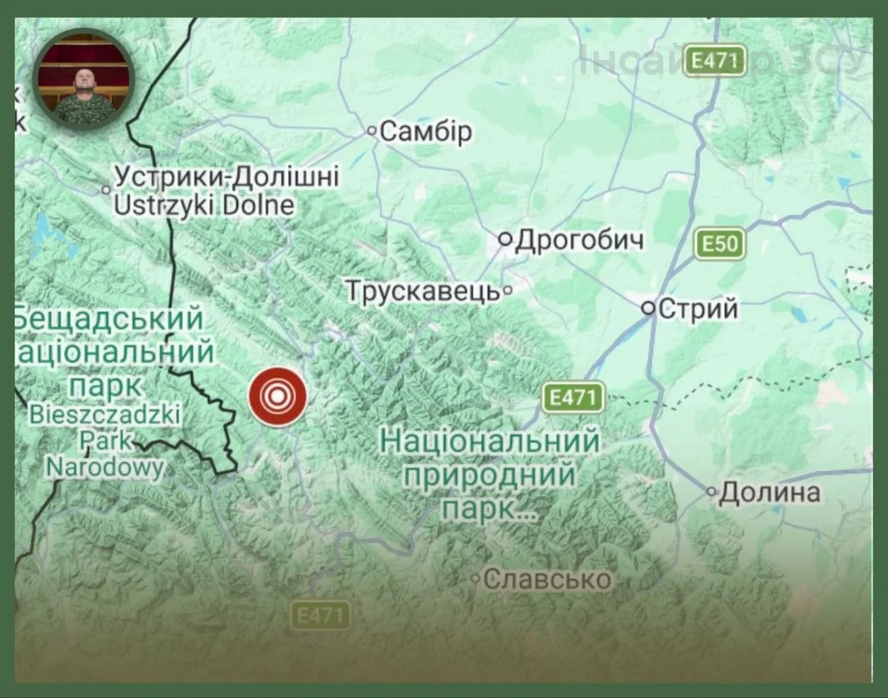 Землетрус зафіксували на Львівщині, біля кордону з Польщею